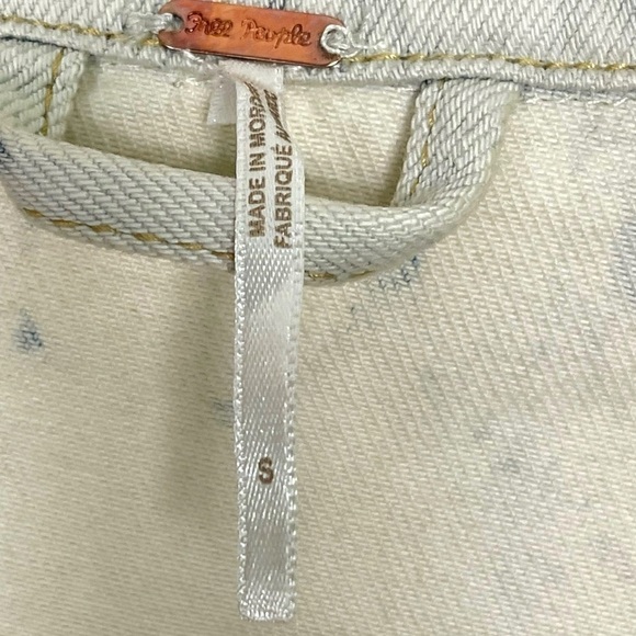 Free People Denim Jean Jacket Jones Tie Dye Bleached Western Size Small NWT NEW - Picture 10 of 16